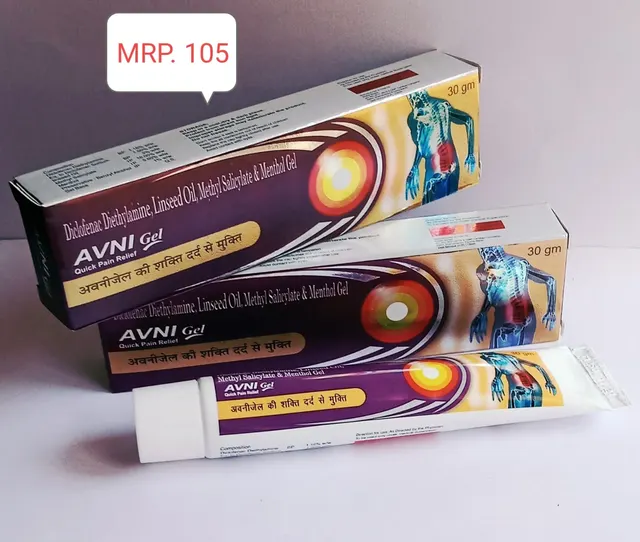 AVNI GEL (Diclofenac + Linseed Oil Methyl Salicylate & Menthol) gel pack