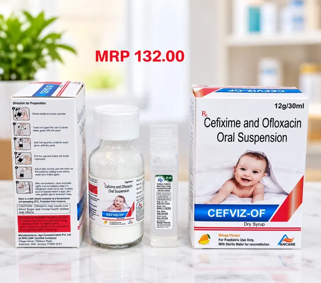 CEFVIZ-OF DS (Cefixime & Ofloxacin) oral suspension pack