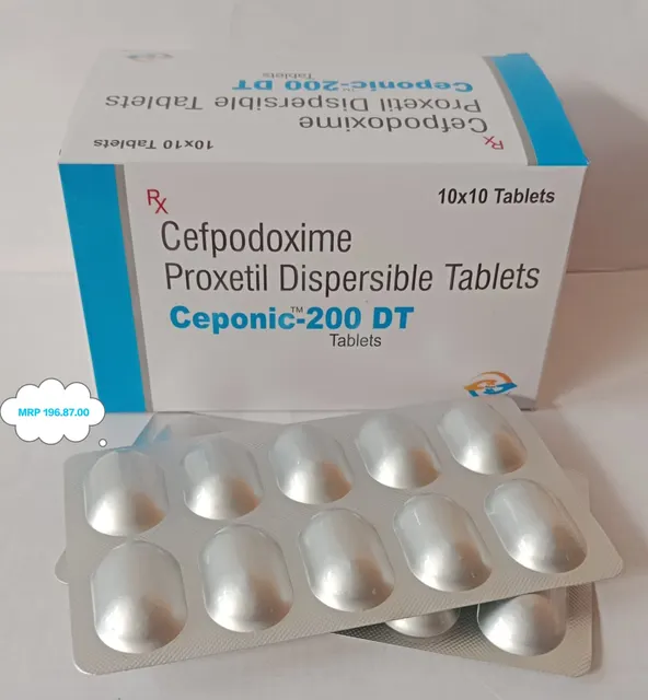 CEPONIC 200 DT (Cefpodoxime Proxetil 200mg) tablet pack
