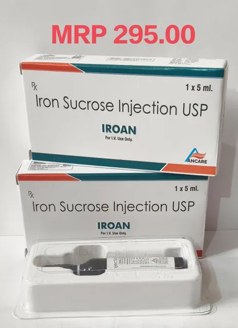 IROAN (Ferric Hydroxide Complex With Sucrose 20mg) injection pack