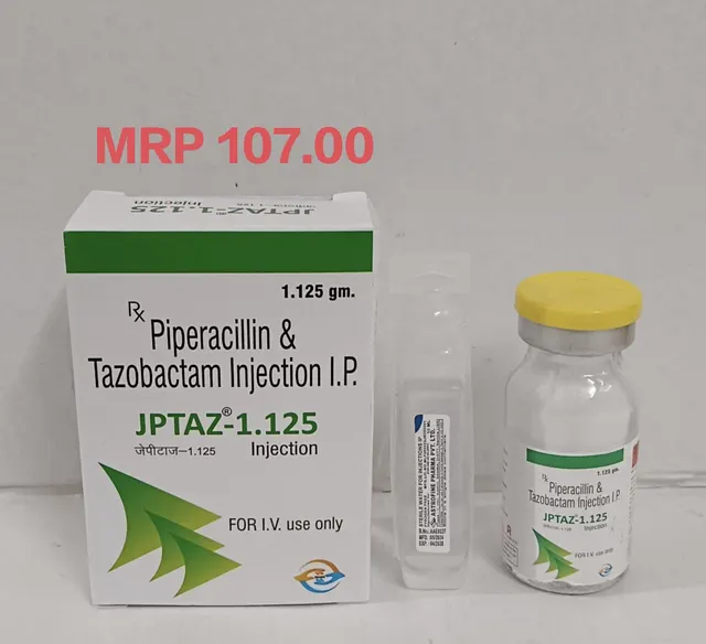 JP-TAZ 1.125MG (Piperacillin 1gm + Tazobactam 125mg) injection pack