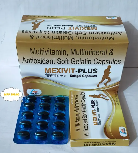MEXIVIT-PLUS (Multivitamin, Multimineral & Antioxidant Soft Gelatin) softgel capsule pack
