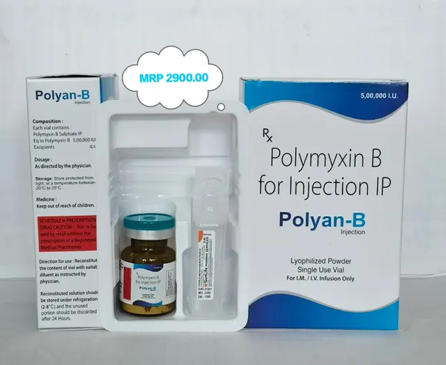POLYAN-B (Polymyxin B For Injection IP 500000 IU) injection pack