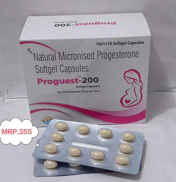PROGUEST-200 (Progesterone B.P. 200mg) softgel capsule pack